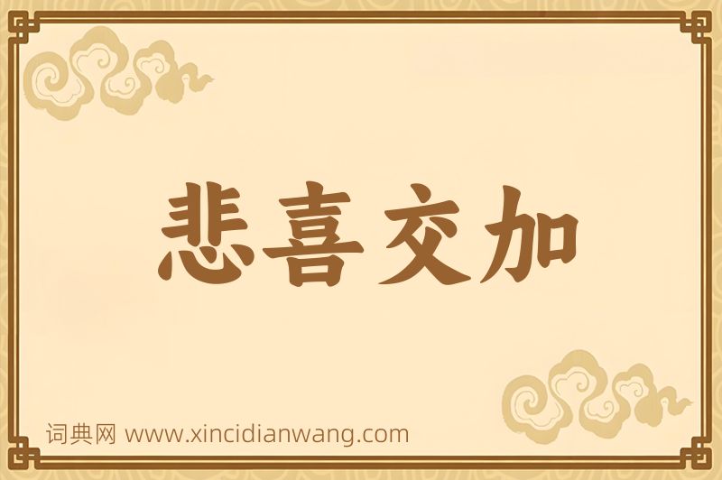 成语悲喜交加图片