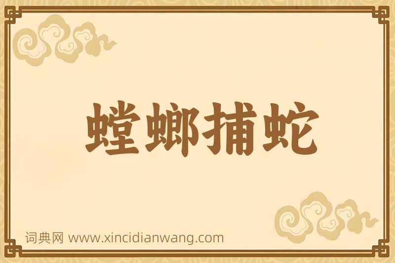 成语螳螂捕蛇图片