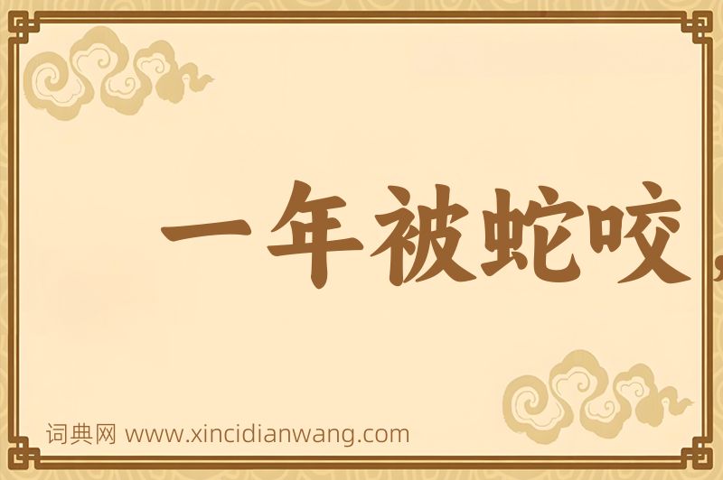 成语一年被蛇咬，十年怕井绳图片