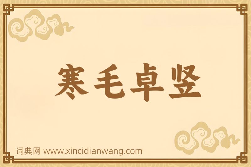 成语寒毛卓竖图片