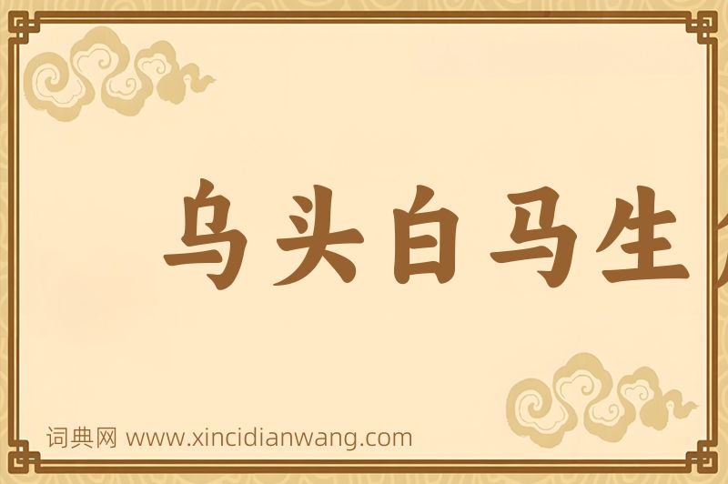 成语乌头白马生角图片