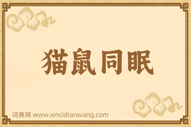 成语猫鼠同眠图片