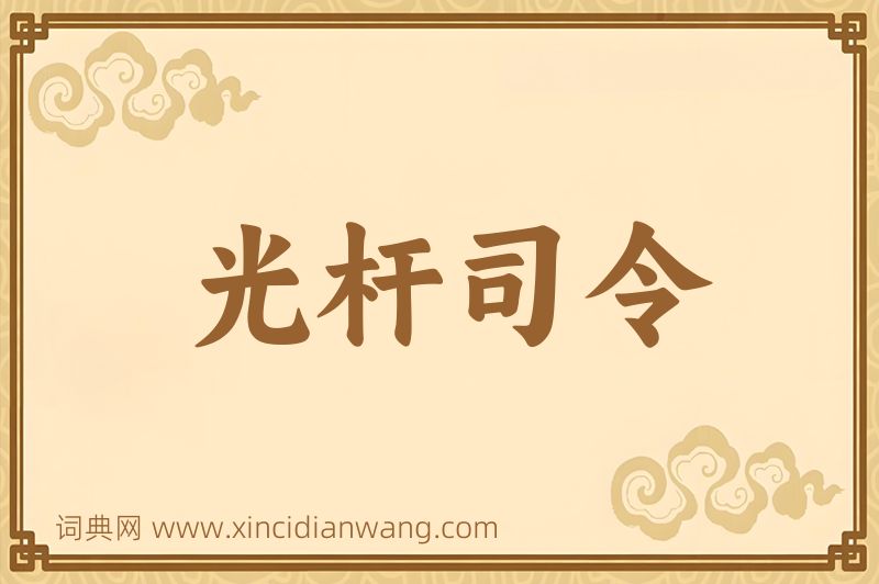 成语光杆司令图片