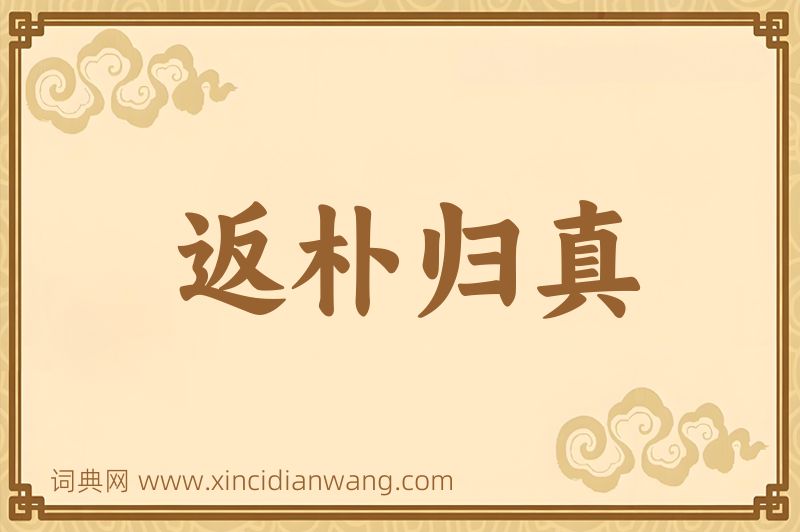 成语返朴归真图片
