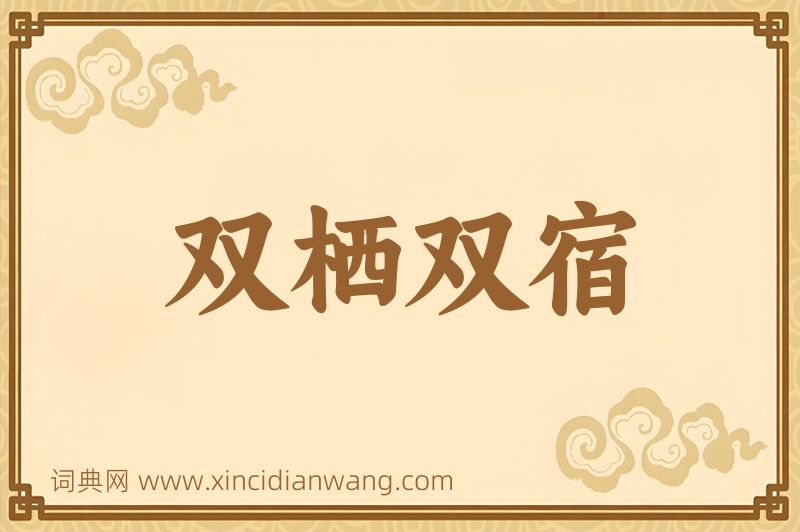 成语双栖双宿图片