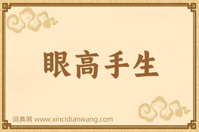 成语眼高手生图片