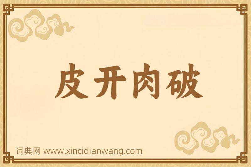 成语皮开肉破图片