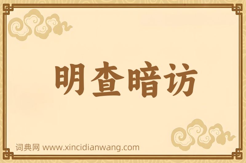 成语明查暗访图片