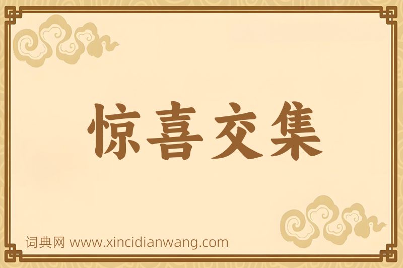 成语惊喜交集图片
