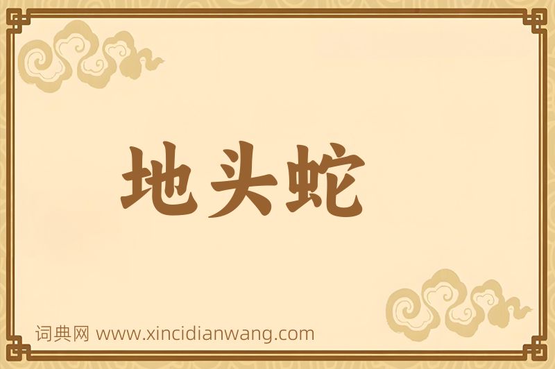 成语地头蛇图片