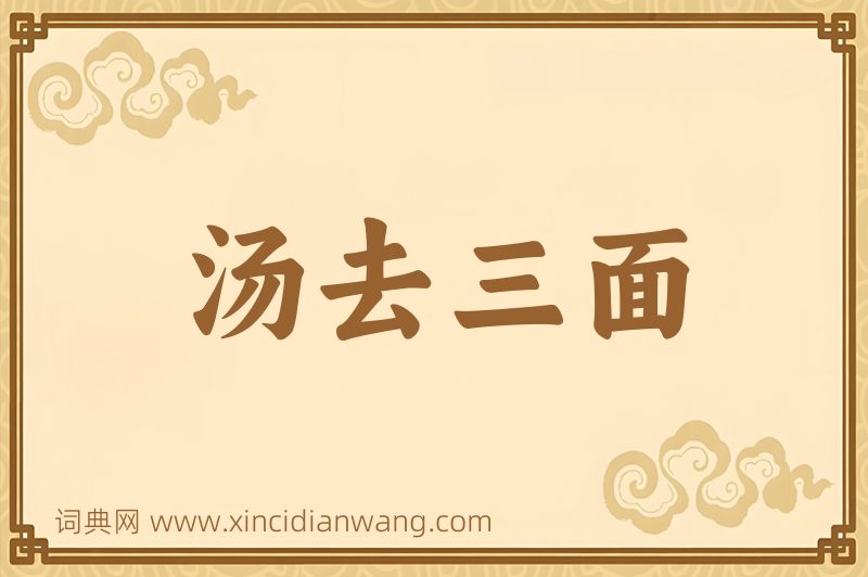 成语汤去三面图片