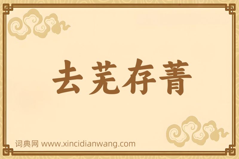 成语去芜存菁图片