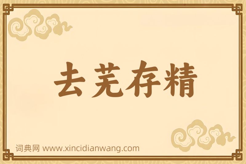成语去芜存精图片