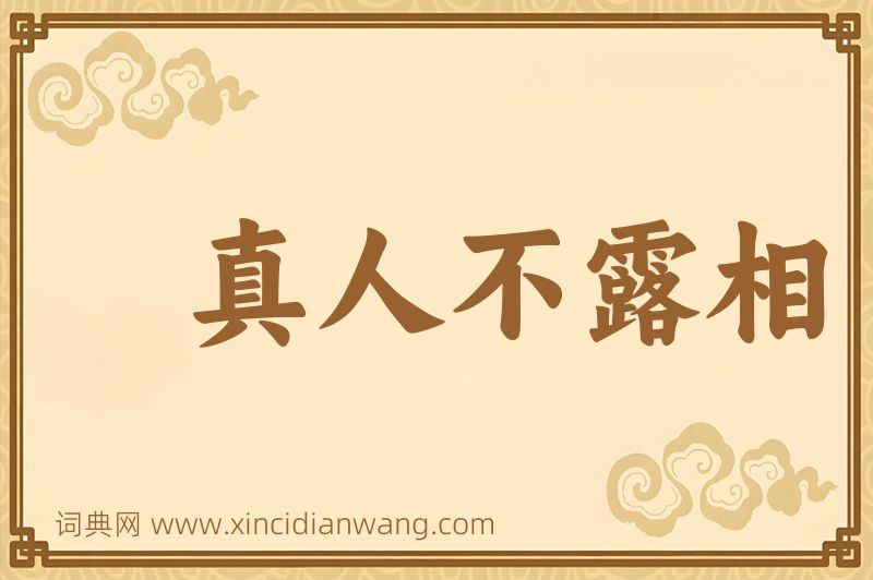 成语真人不露相图片