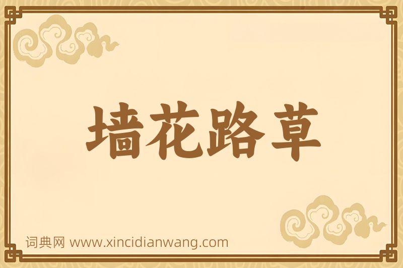 成语墙花路草图片