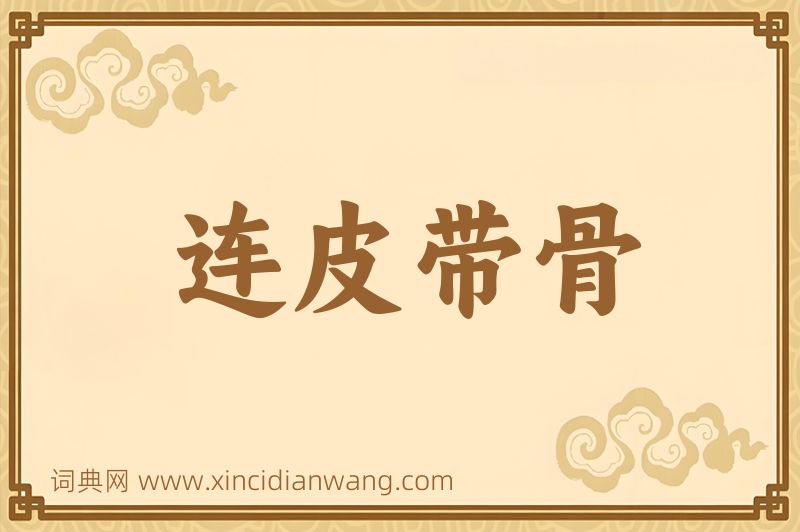 成语连皮带骨图片
