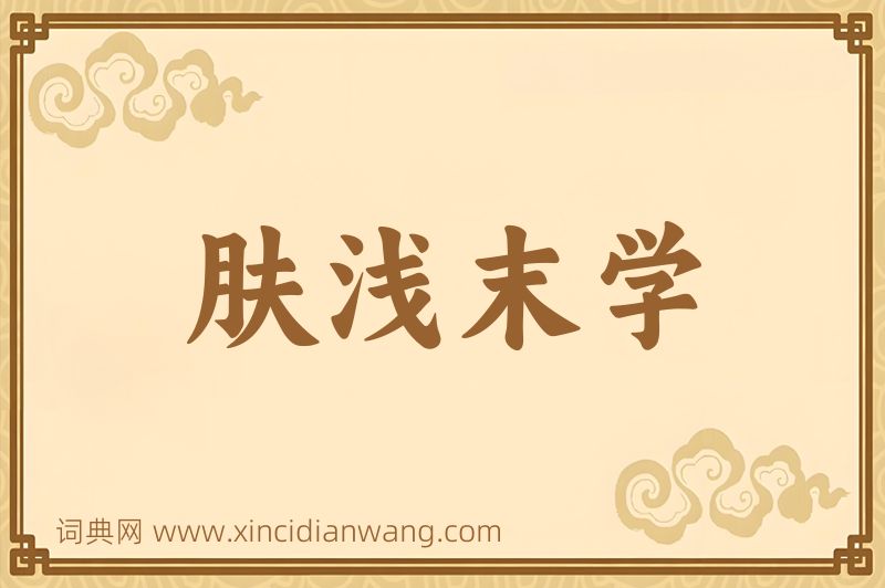 成语肤浅末学图片