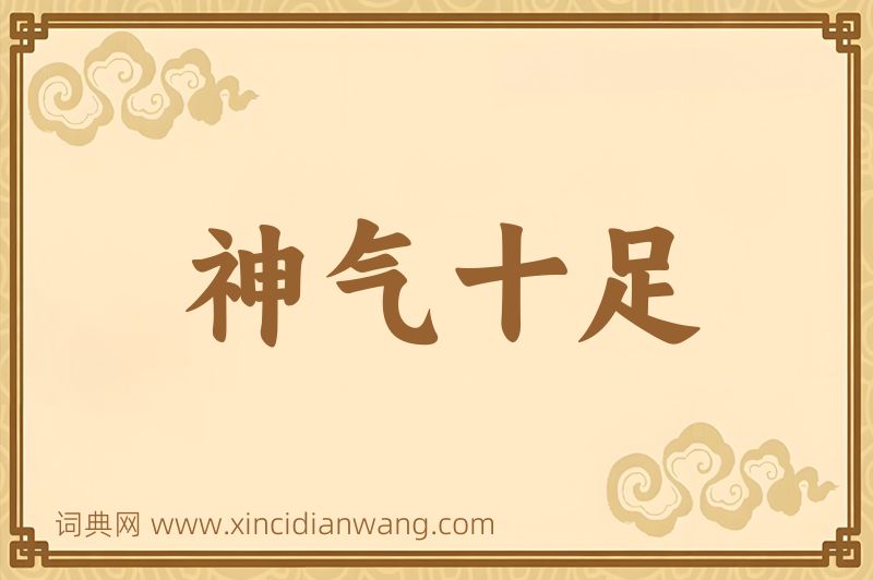 成语神气十足图片