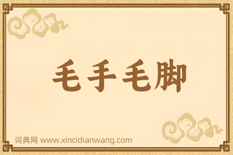 成语毛手毛脚图片