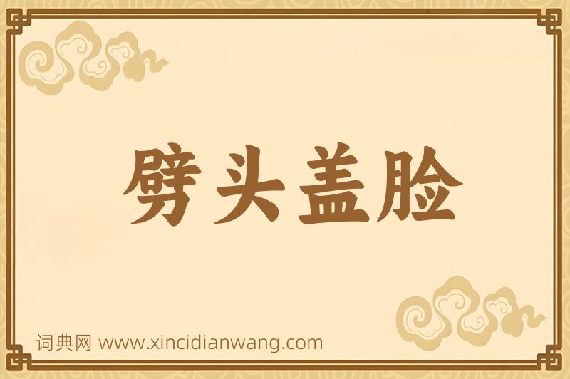 成语劈头盖脸图片