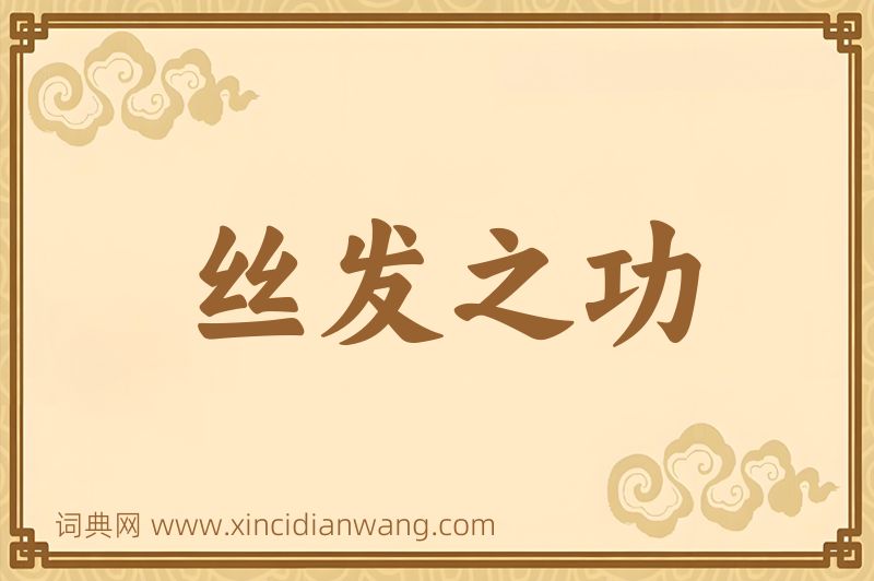 成语丝发之功图片