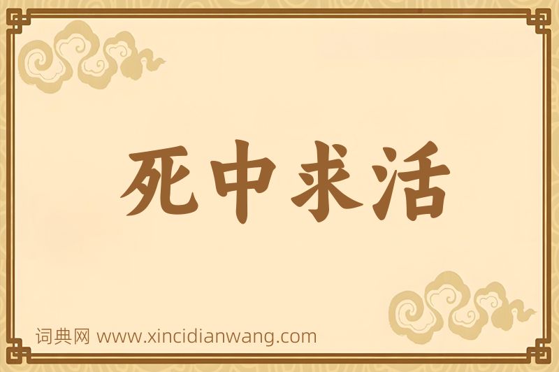 成语死中求活图片
