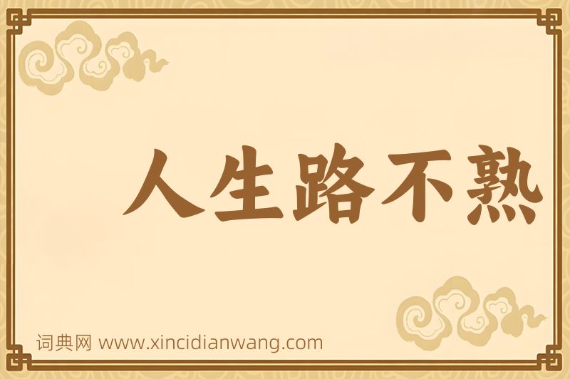 成语人生路不熟图片
