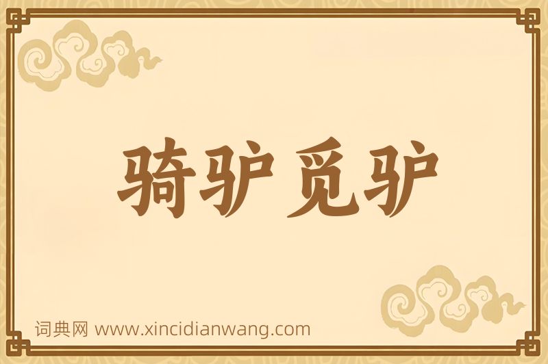 成语骑驴觅驴图片