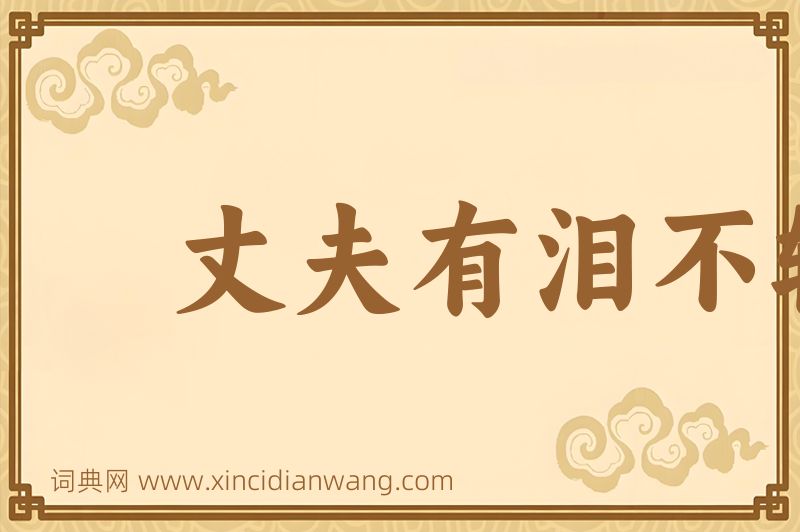 成语丈夫有泪不轻弹图片