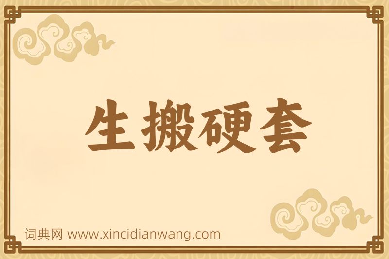成语生搬硬套图片