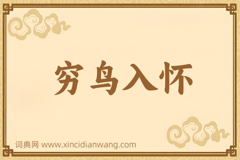 成语穷鸟入怀图片