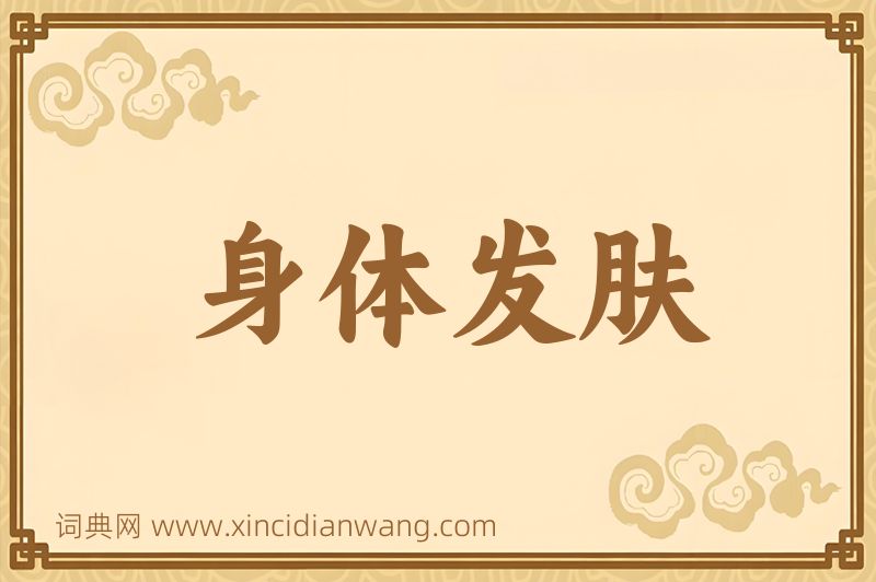 成语身体发肤图片