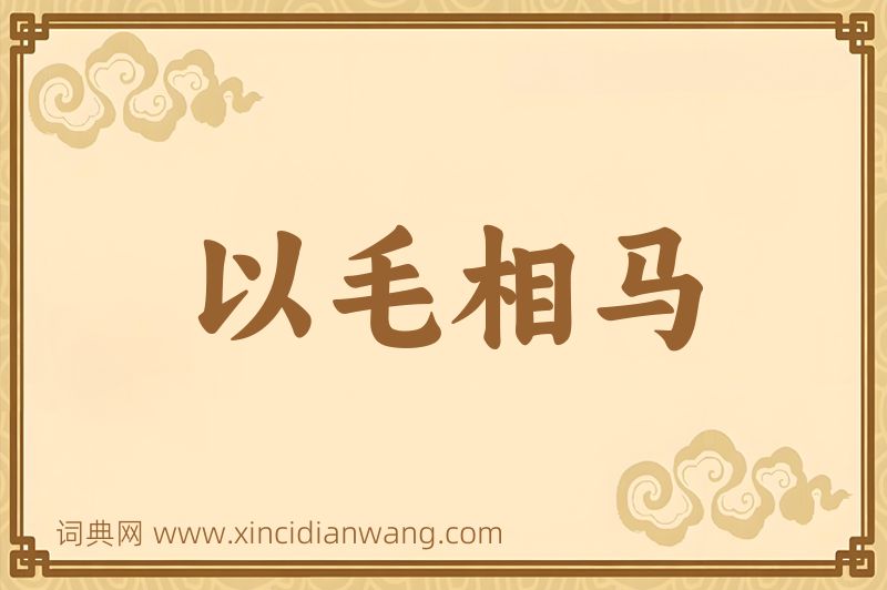 成语以毛相马图片