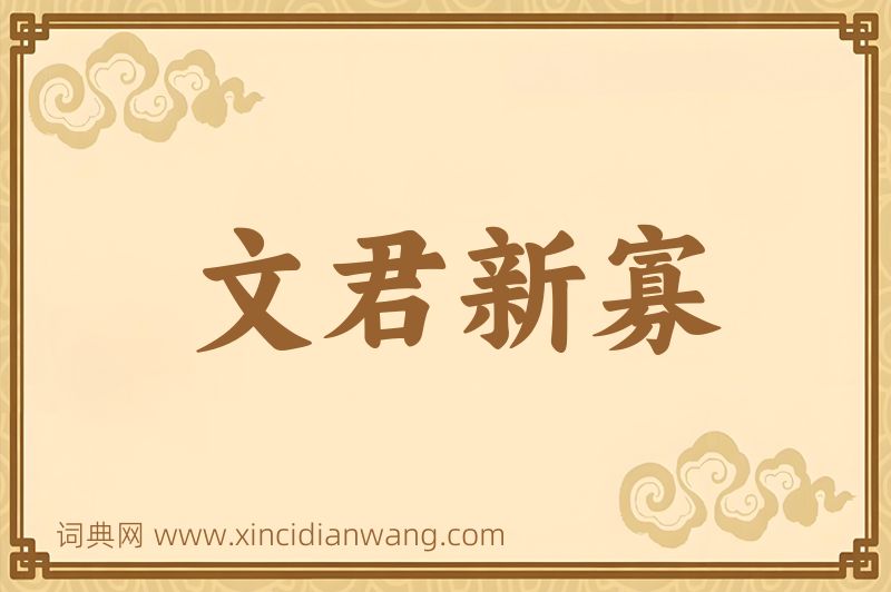 成语文君新寡图片