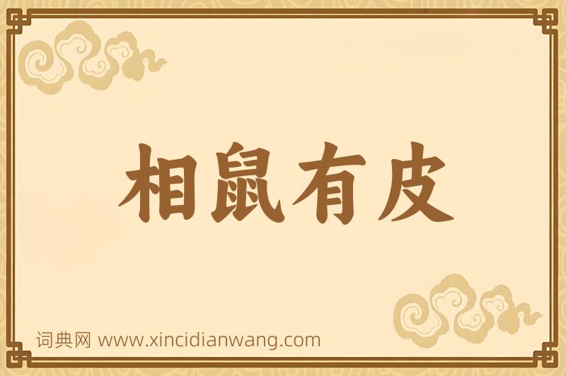 成语相鼠有皮图片