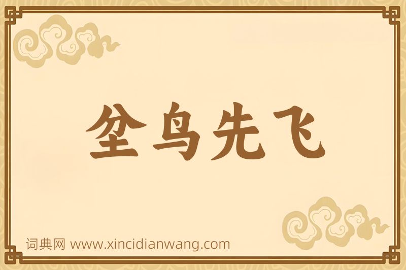 成语坌鸟先飞图片
