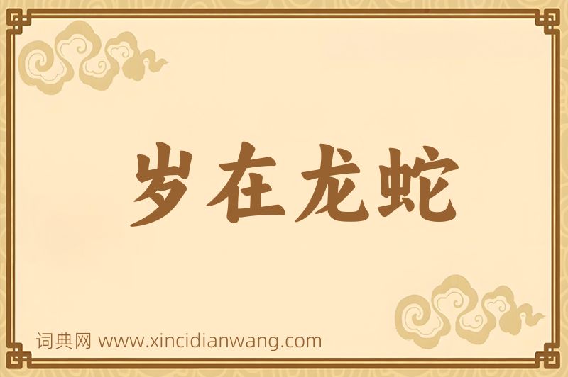 成语岁在龙蛇图片