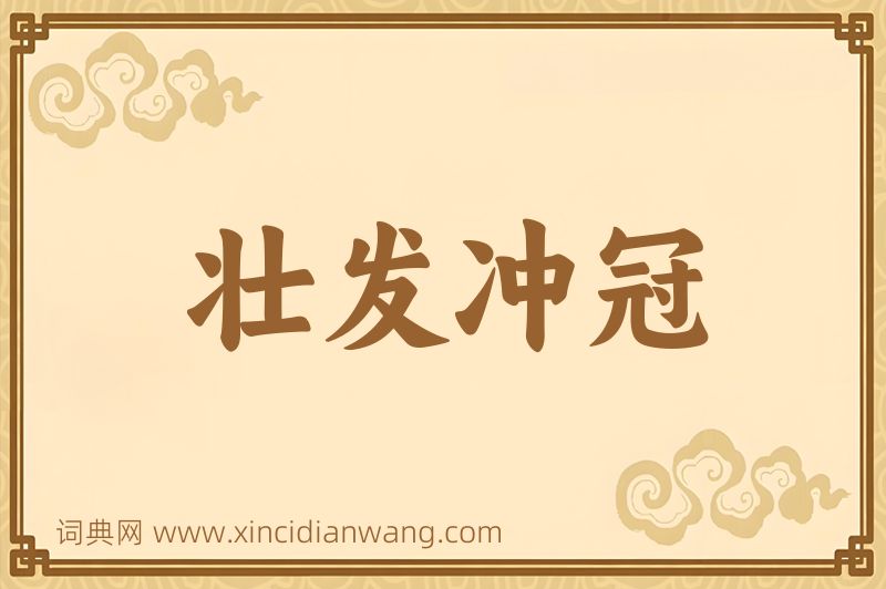 成语壮发冲冠图片