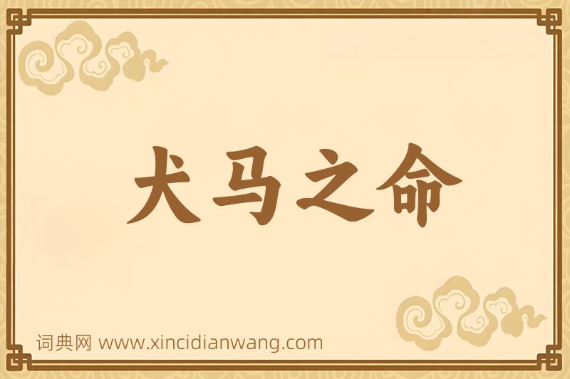 成语犬马之命图片