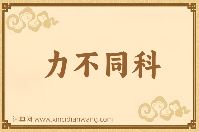 成语力不同科图片