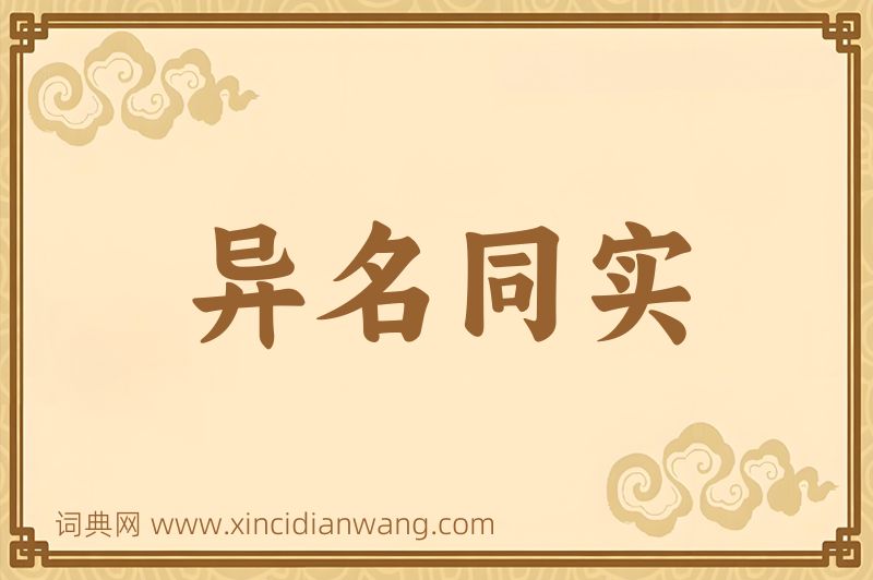 成语异名同实图片