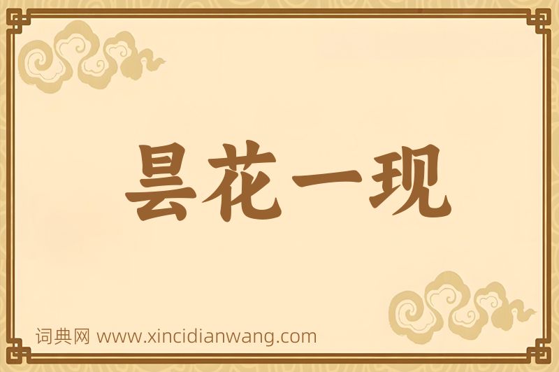 成语昙花一现图片