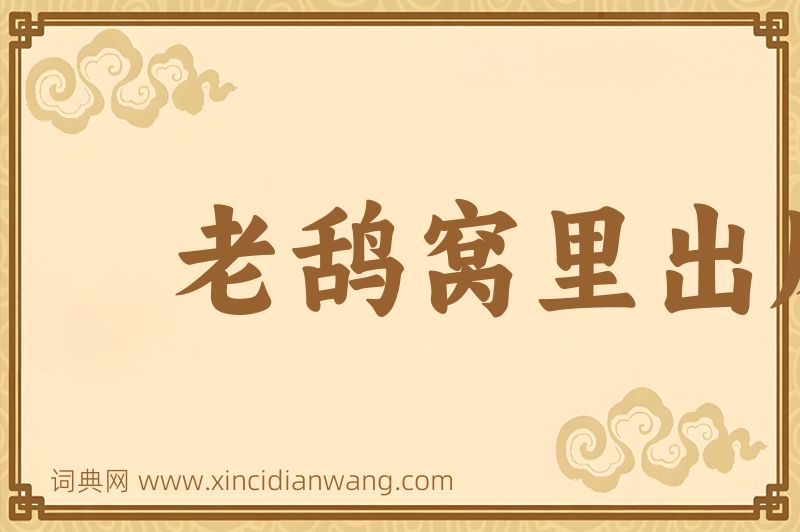 成语老鸹窝里出凤凰图片