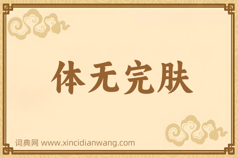 成语体无完肤图片