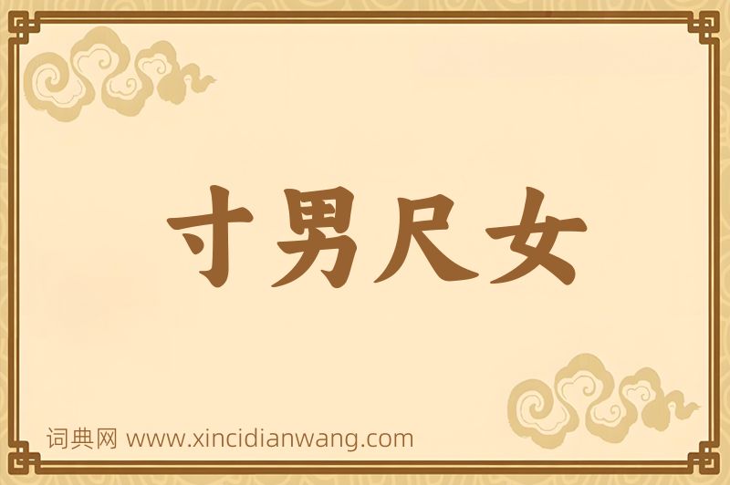 成语寸男尺女图片