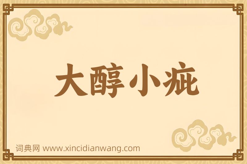 成语大醇小疵图片