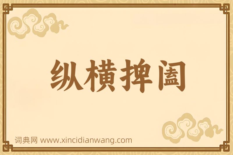 成语纵横捭阖图片