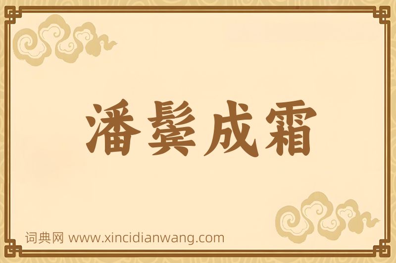 成语潘鬓成霜图片