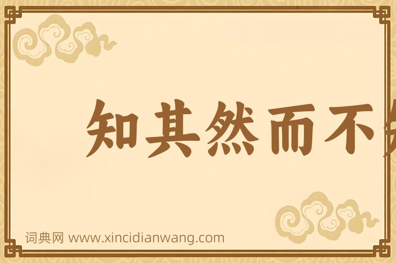 成语知其然而不知其所以然图片