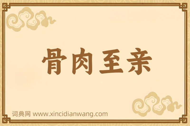 成语骨肉至亲图片